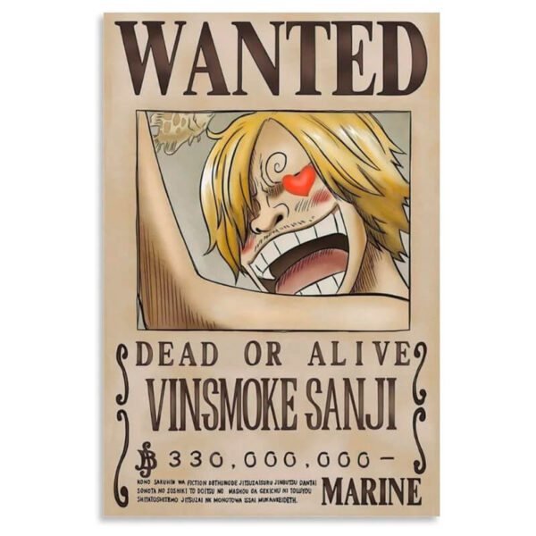 poster wanted sanji vinsmoke