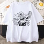 camiseta blanca luffy gear 5