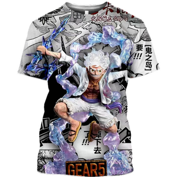 camiseta de one piece luffy gear 5