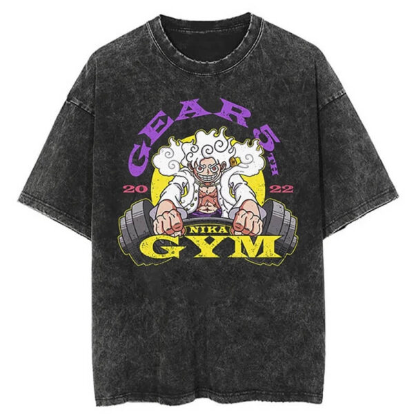 camiseta luffy gear 5 gym