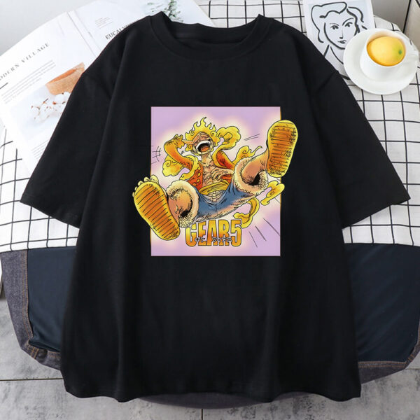camiseta negra luffy gear 5
