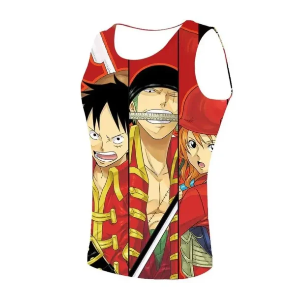 camiseta sin mangas luffy zoro nami