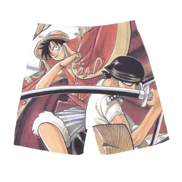 pantalon corto luffy zoro