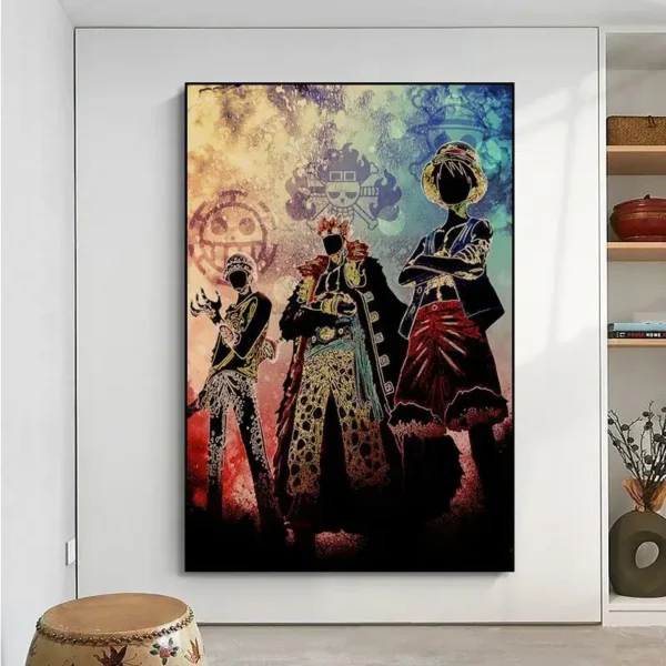 poster luffy law kid