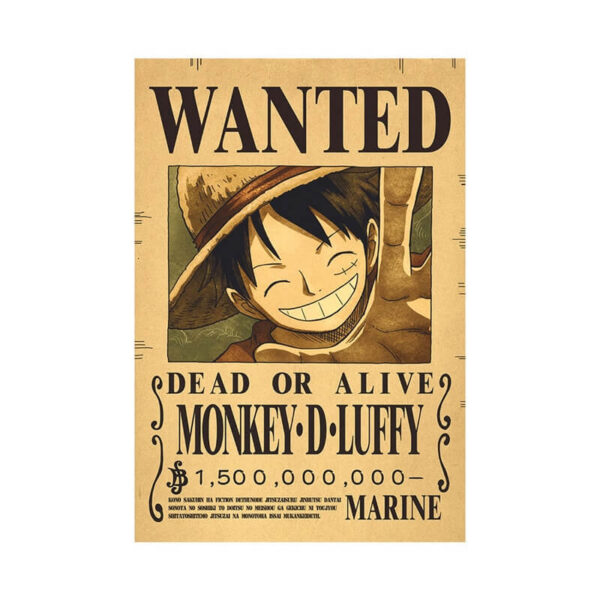 poster wanted luffy