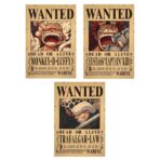 poster wanted luffy law kid
