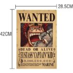 poster wanted luffy law kid