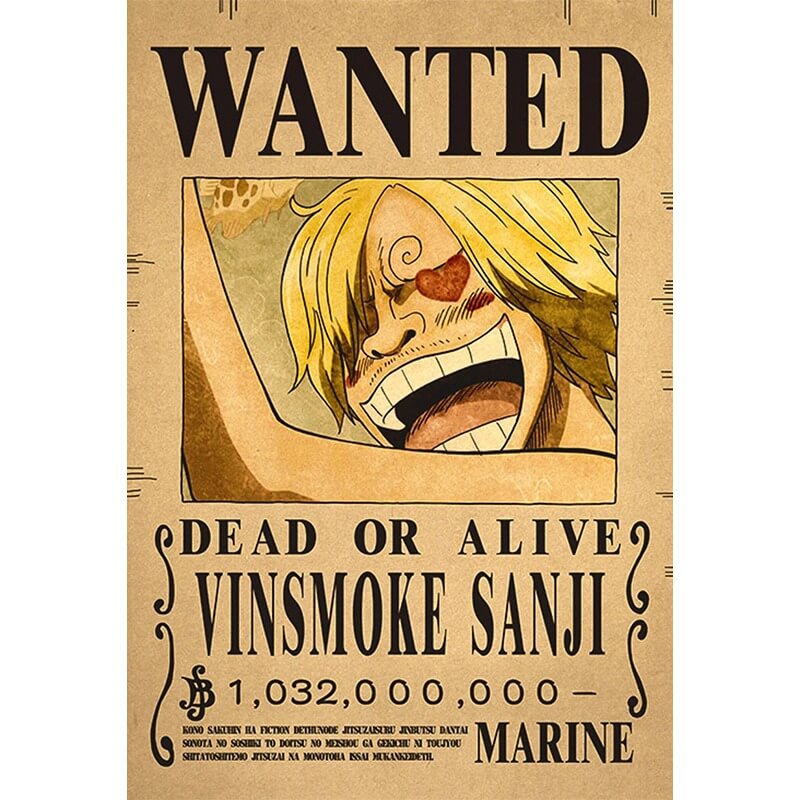 poster wanted sanji
