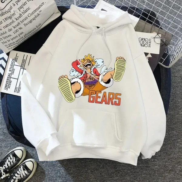sudadera blanca luffy gear 5