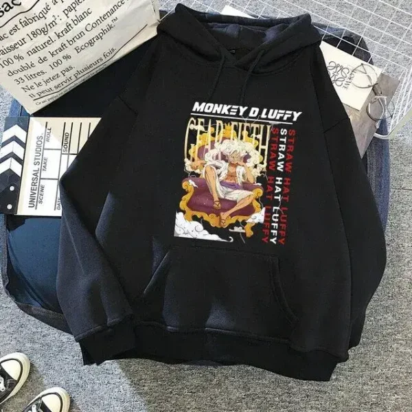 sudadera negra luffy gear 5