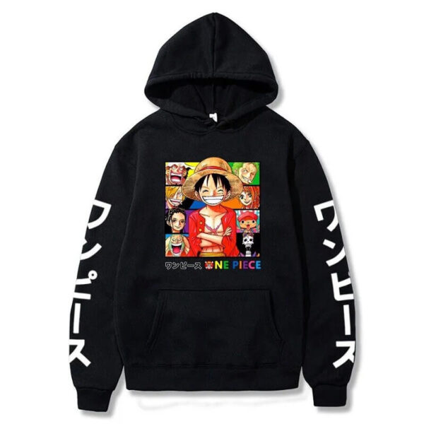 sudadera negra one piece
