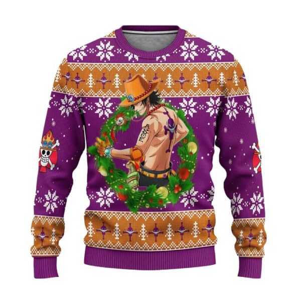 sudadera one piece ace navidad