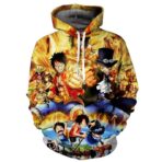 sudadera one piece luffy ace sabo