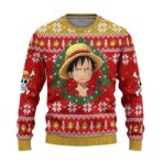 sudadera one piece luffy navidad