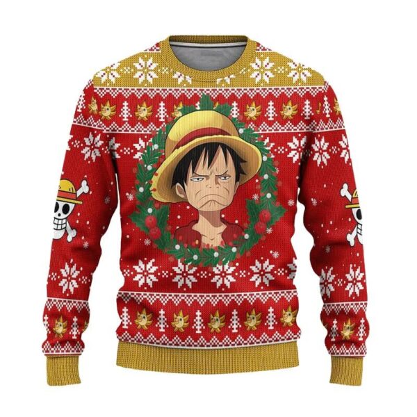 sudadera one piece luffy navidad