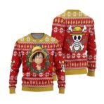 sudadera one piece luffy navidad