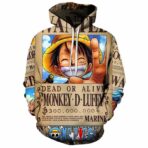 sudadera wanted luffy